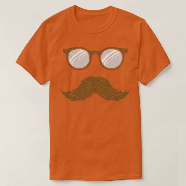 Mustache Beard Sunglasses T-Shirt (Design Front)