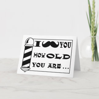 Mustache Birthday Greeting Card