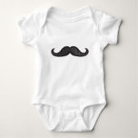 Mustache - Black Baby Bodysuit at Zazzle