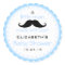 Mustache Blue Baby Shower