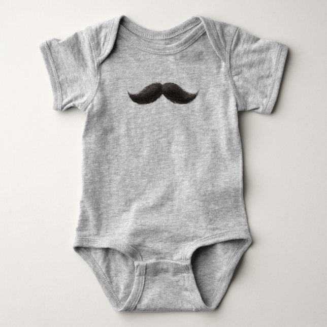 Mustache bodysuit for the sophisticated baby (Front)