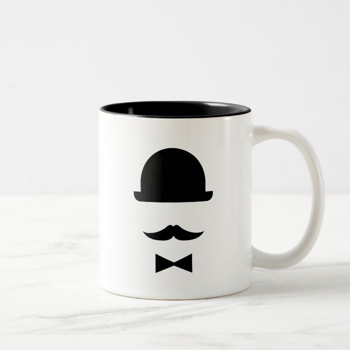 Mustache & Bowler Hat Pictogram Mug
