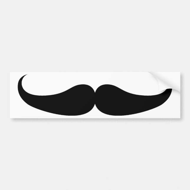 Mustache Bumper Sticker (Front)