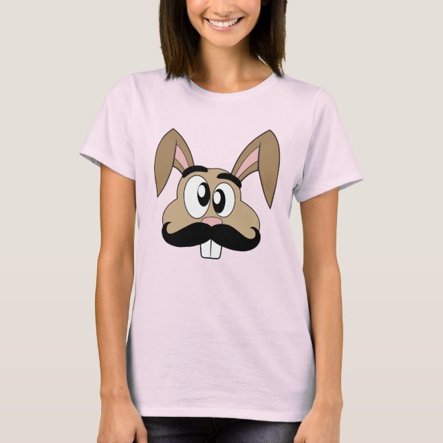 Mustache Bunny T-Shirt (Front)