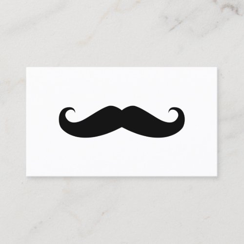 mustache business card