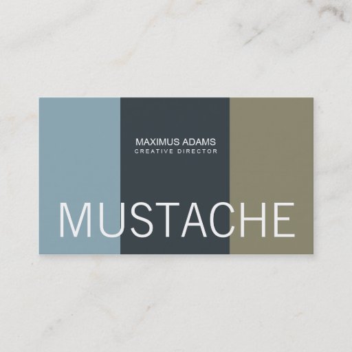 Customizable Mustache Business Cards