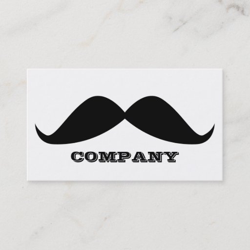 Customizable Mustache Business Cards