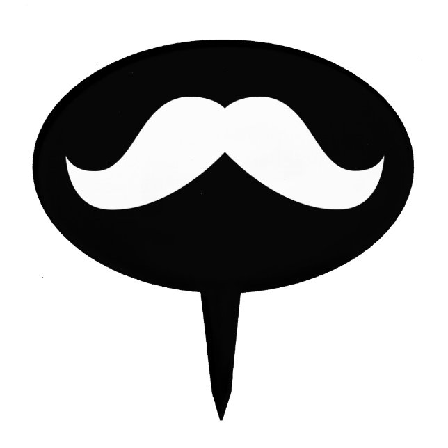 Mustache Cake Topper (Front)