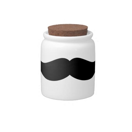 Mustache Candy Jar