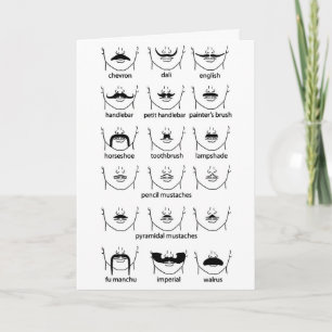 Mustache Chart Father's Day Card