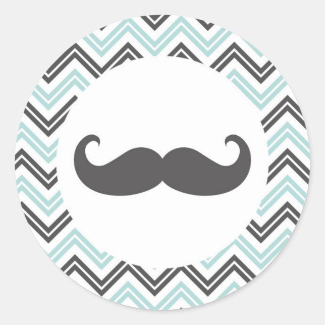 Mustache Chevron Sticker (Front)