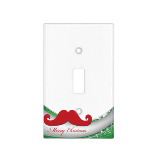 Mustache Christmas Light Switch Cover