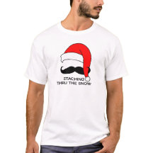 Mustache Christmas - Staching thru the snow