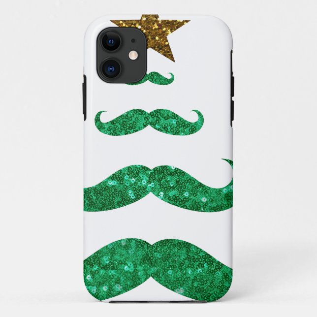 mustache christmas tree Case-Mate iPhone case (Back)