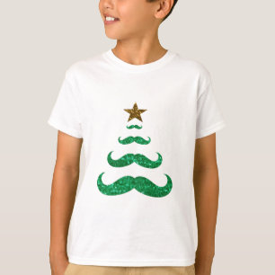 mustache christmas tree T-Shirt