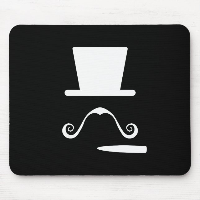 Mustache & Cigar Pictogram Mousepad (Front)