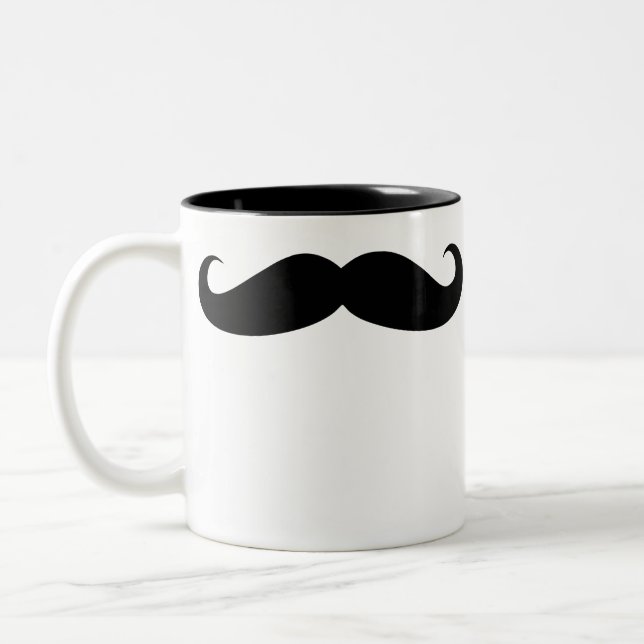 Mustache Coffee Beverage Mug (Left)