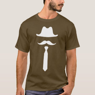 Mustache & Cowboy Hat Pictogram T-Shirt