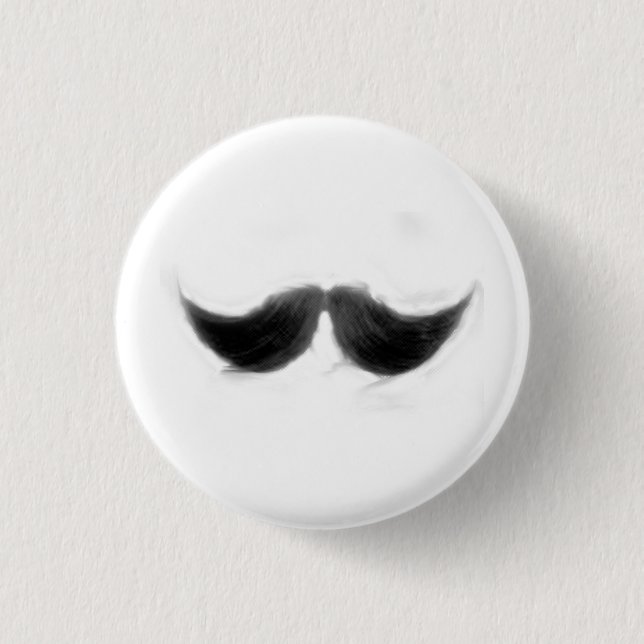 mustache cowboy pinback button (Front)