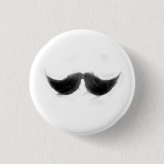 mustache cowboy pinback button