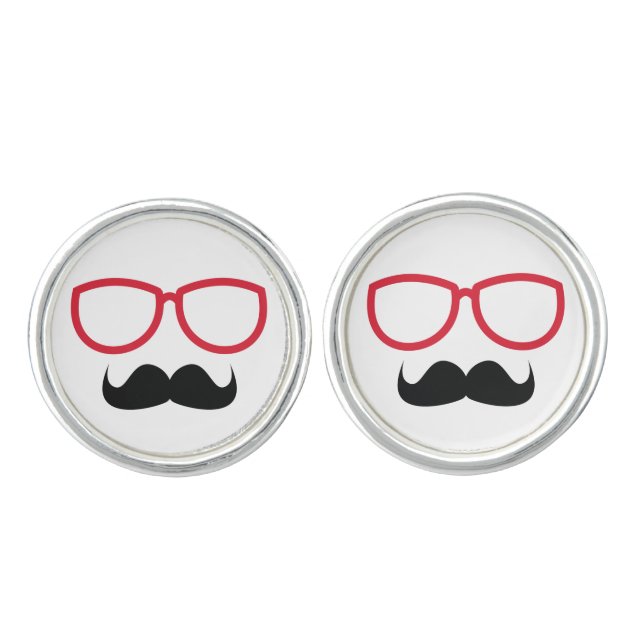 Mustache Cufflinks (Front)