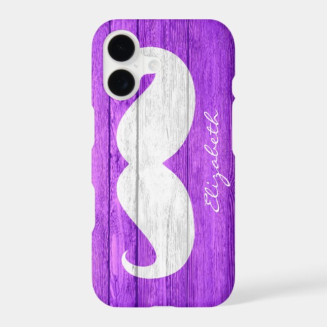 Mustache Custom Monogram #10 Iphone Case (Back)