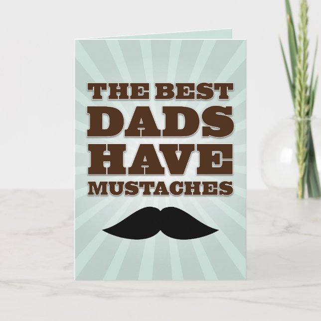 Mustache Dad Father's Day Card (Front)