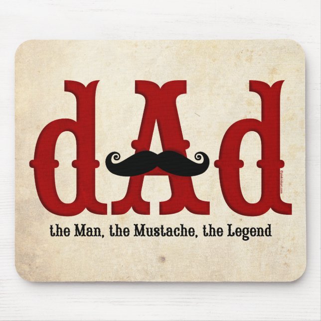 Mustache Dad Mousepad (Front)