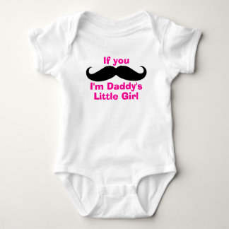 Mustache Daddy's Little Girl Baby Bodysuit