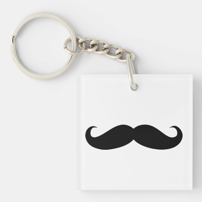 Mustache Disguise Funny Keychain (Front)