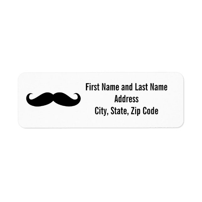 Mustache Disguise Funny Label (Front)