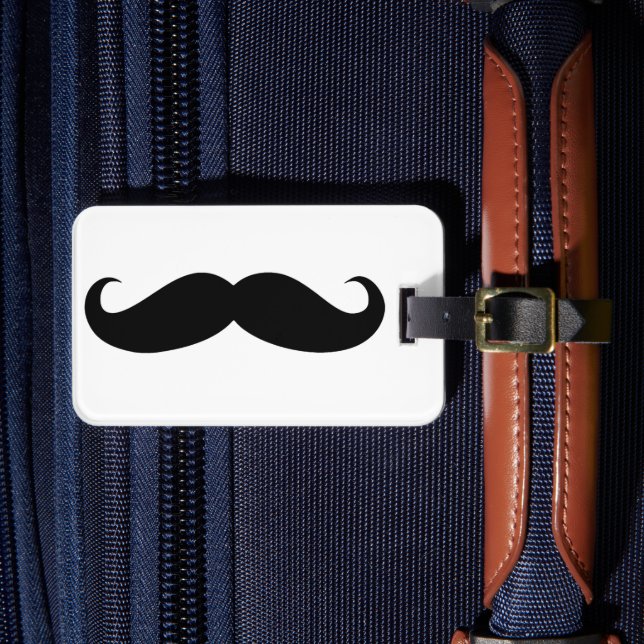 Mustache Disguise Funny Luggage Tag (Front Insitu 4)