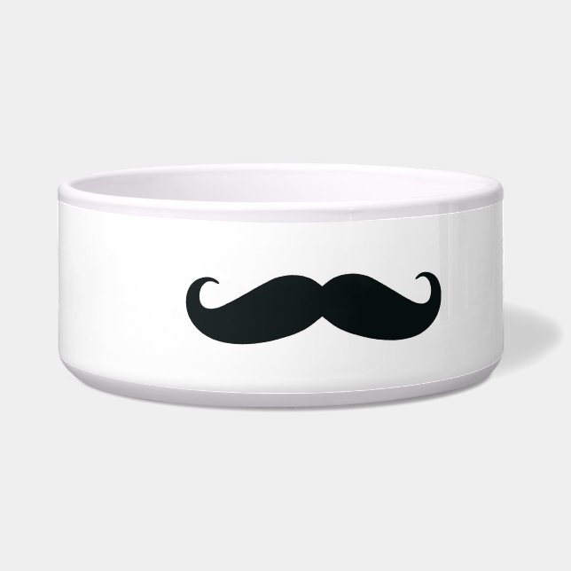 Mustache Dog Bowl (Front)