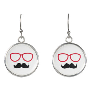 Mustache Earrings