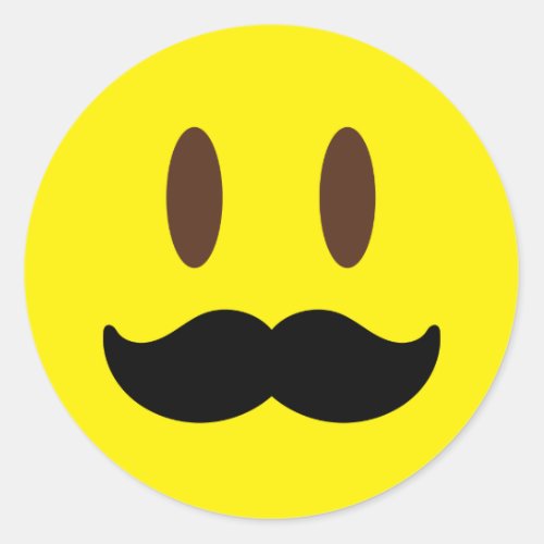 Mustache Emoji Man Stickers