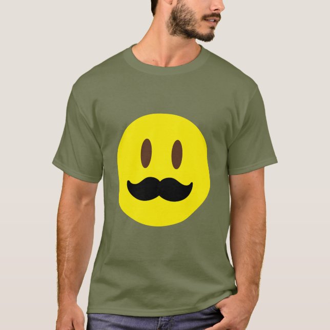 Mustache Emoji T-Shirt (Front)