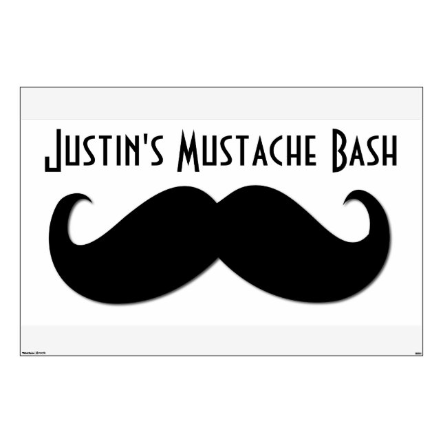Mustache -  Extra Large Wall Sticker (Front)