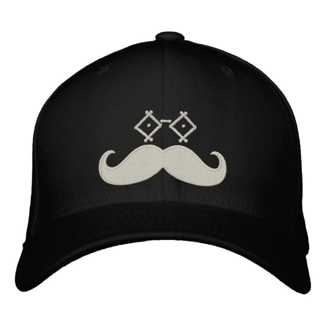 Mustache Eyeware Embroidered Baseball Cap (Front)