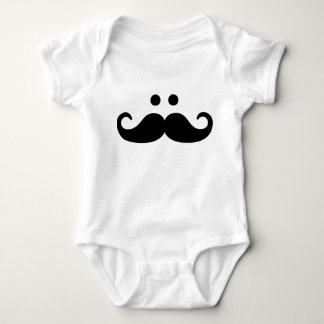 Mustache face baby bodysuit