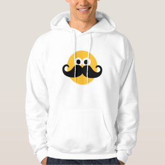 Mustache face hoodie