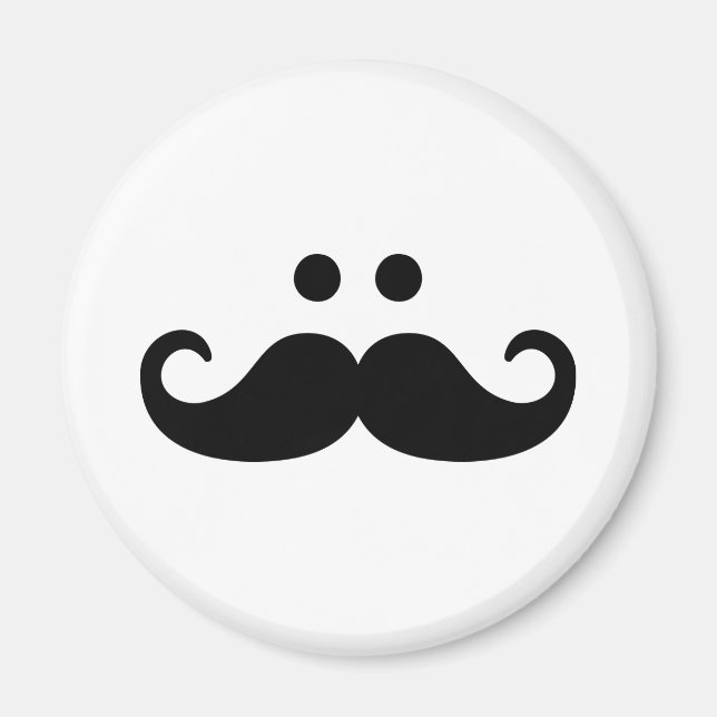 Mustache face magnet (Front)