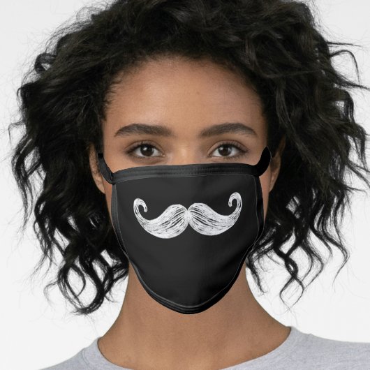 Mustache Face Mask (Worn Her)