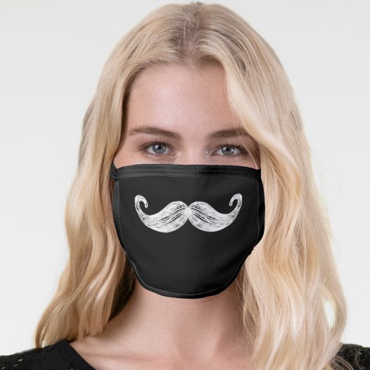 Mustache Face Mask (Worn Her)