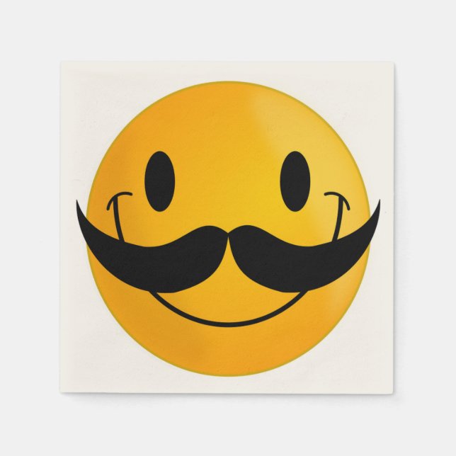 MUSTACHE FACE PAPER NAPKINS (Front)