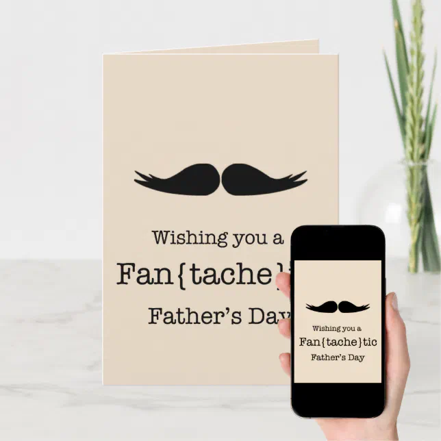 Mustache Father's Day Card | Zazzle