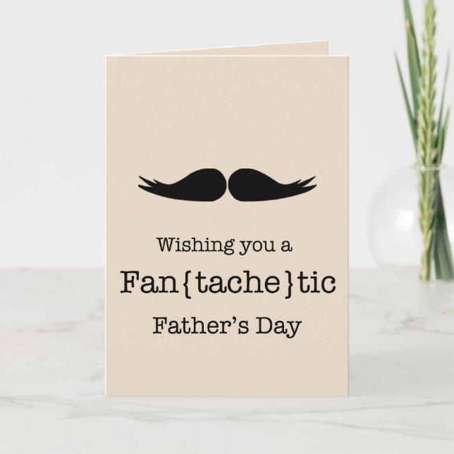 Mustache Father's Day Card (Front)