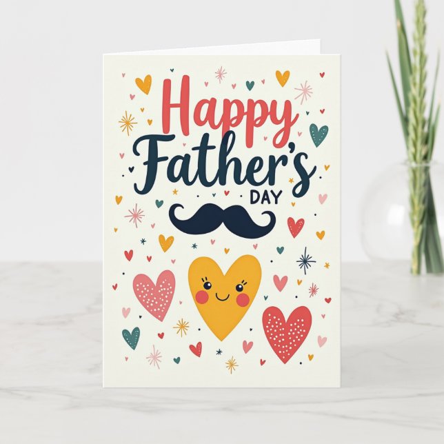 Mustache Fathers Day Cheer Card (Front)