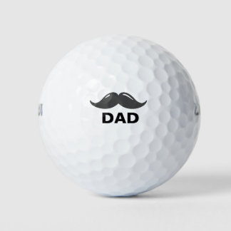 Mustache Fathers Day Golf Balls