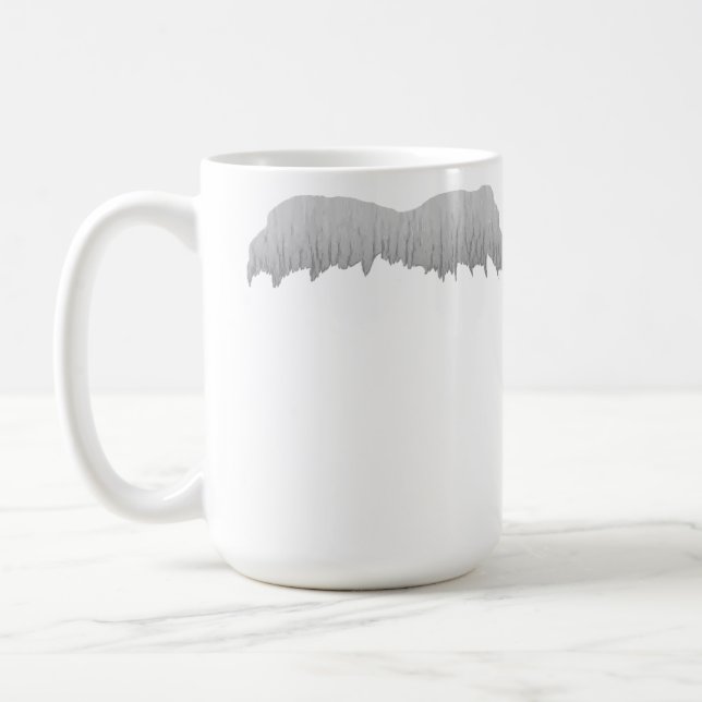 Mustache Fit for a Genius Coffee Mug (Left)