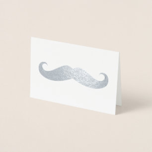 Mustache Foil Card